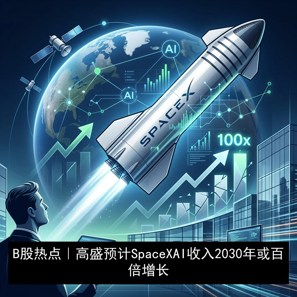 B股热点｜高盛预计SpaceX AI收入2030年或百倍增长